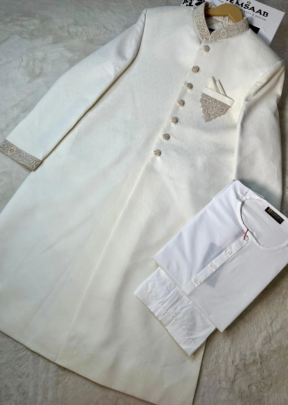 Imperial Brocade Sherwani Ensemble